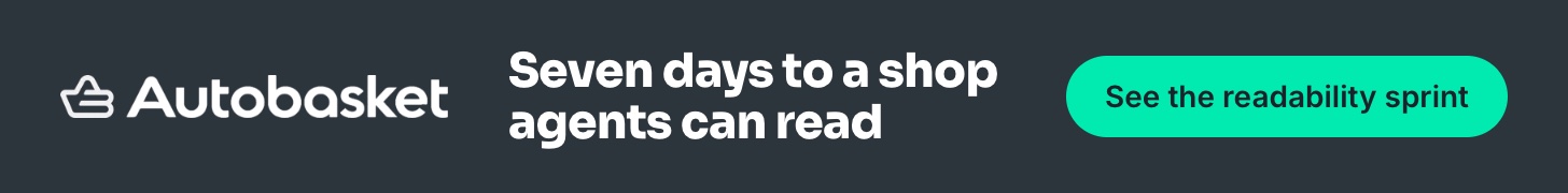 Autobasket banner: Seven days to a shop agents can read
