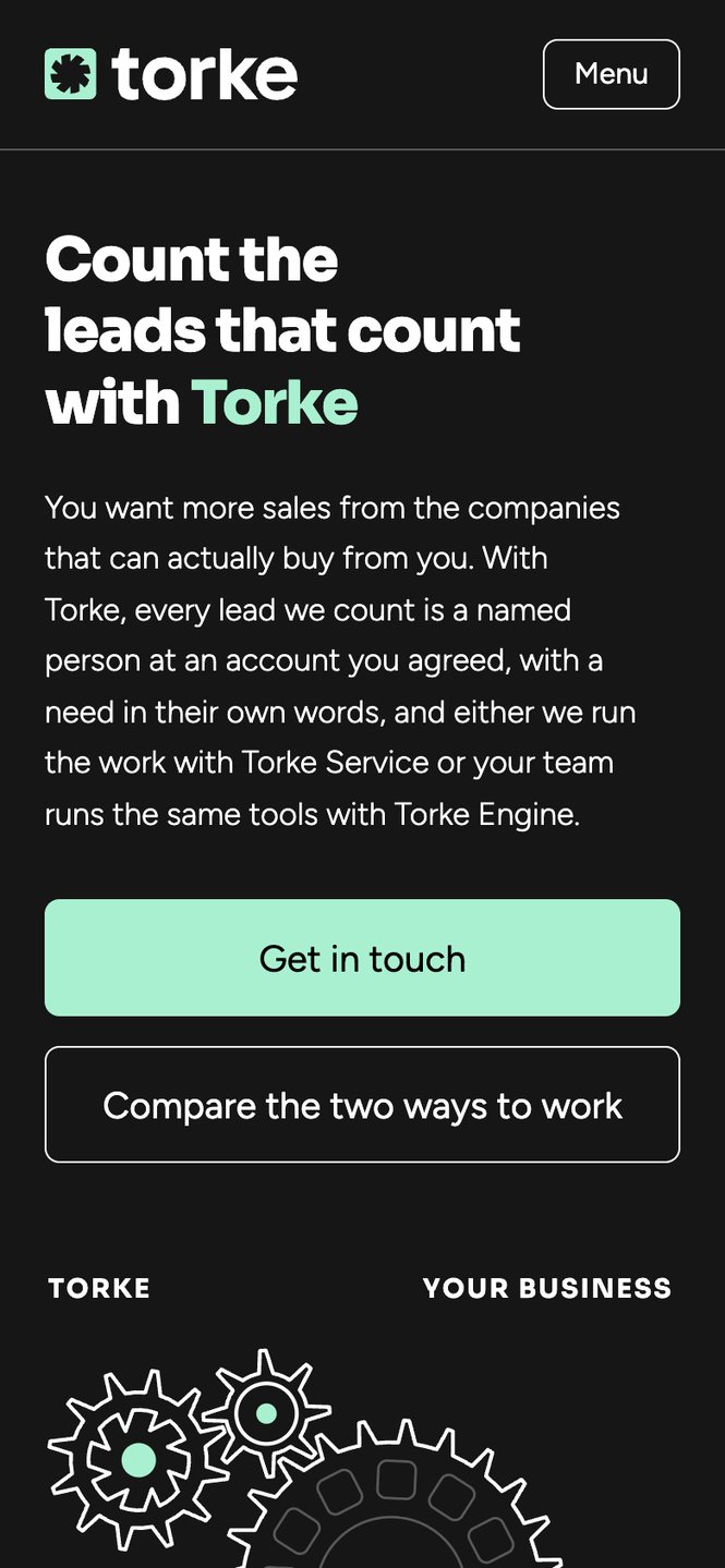 torke.tech on a phone